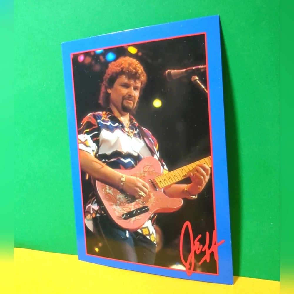 1987 UNUSED Alabama in Concert JEFF COOK  Fan Club Vintage Postcard